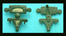 Brooch, Gepids, Enameled, ca. late 5th Cent, Very Rare!